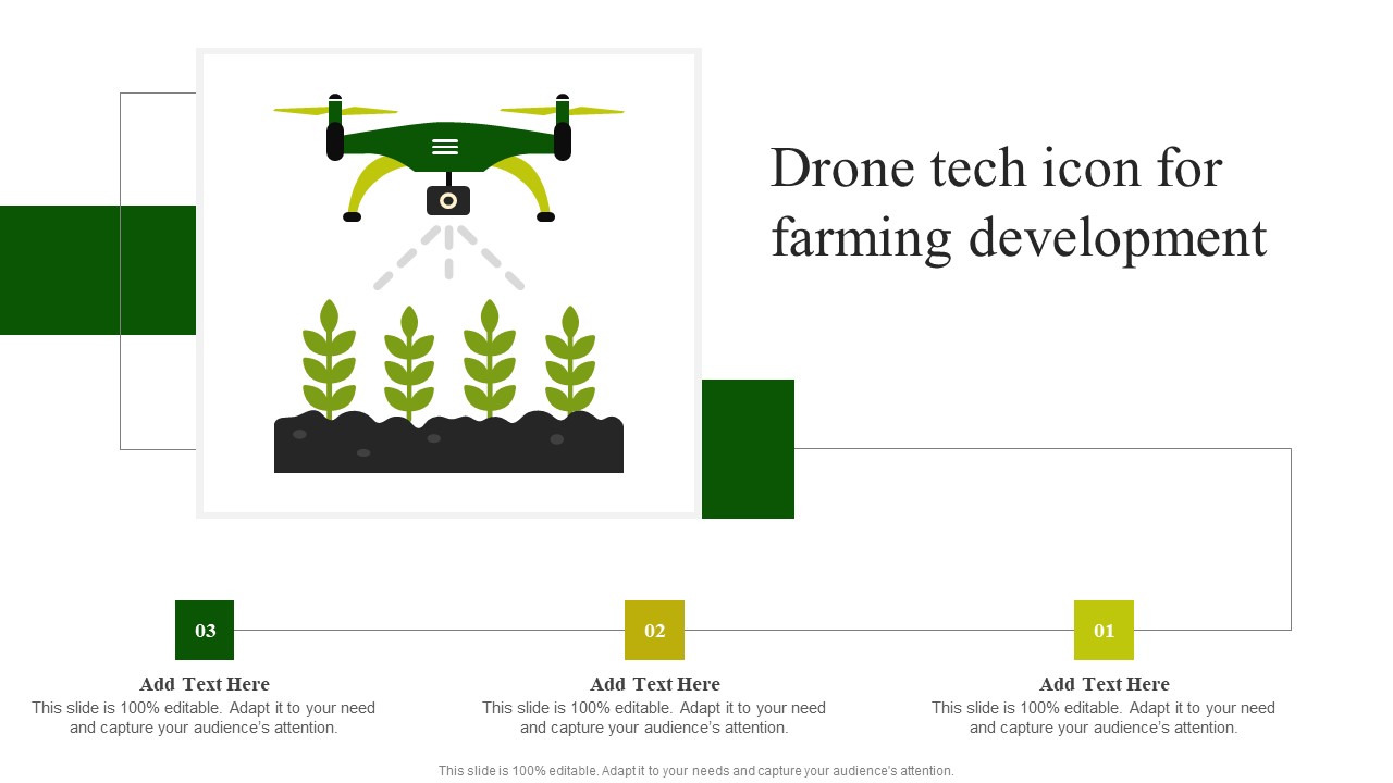 Drone Tech Icon For Farming Development Portrait PDF