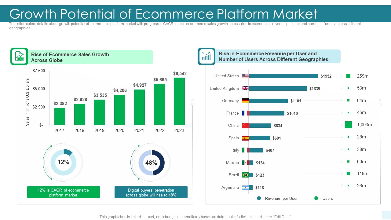 E Commerce Platform Investor Fundraising Elevator Growth Potential Of Ecommerce Platform Market Summary PDF