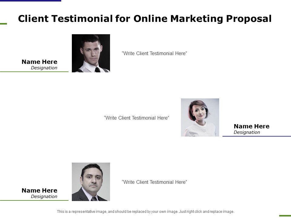 E Marketing Client Testimonial For Online Marketing Proposal Ppt Summary Display PDF
