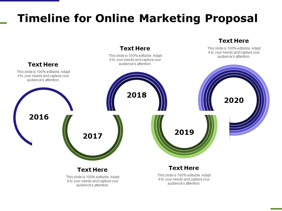 E Marketing Timeline For Online Marketing Proposal Ppt Infographics Professional PDF