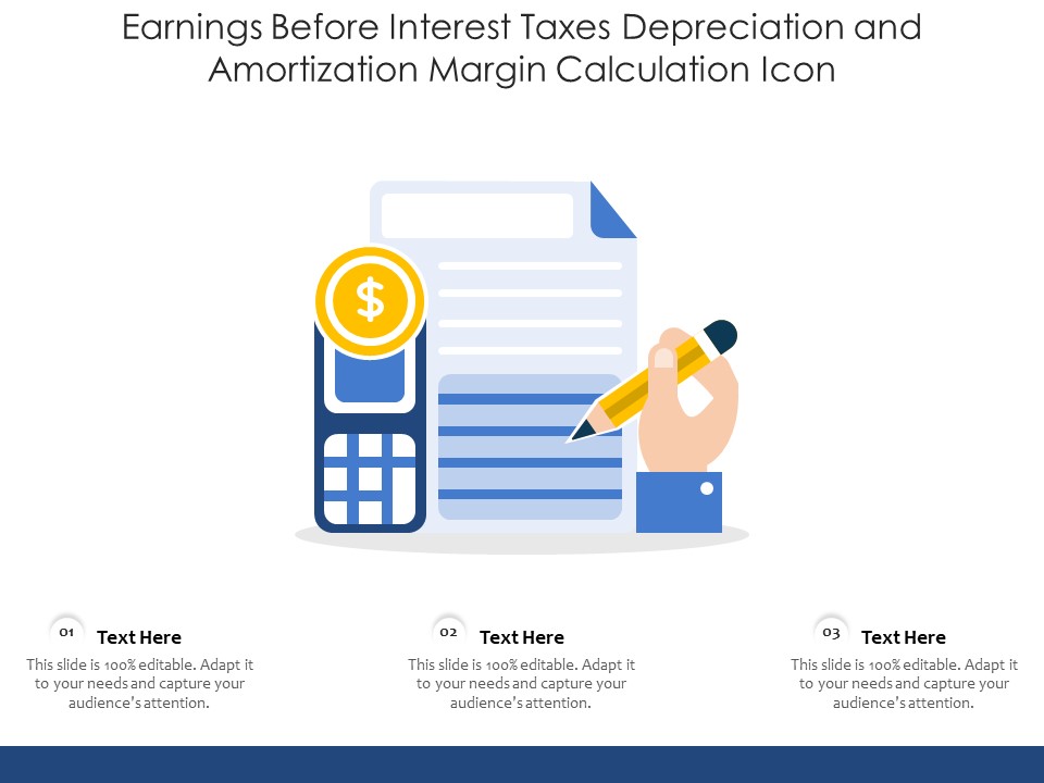 Earnings Before Interest Taxes Depreciation And Amortization Margin Calculation Icon Ppt PowerPoint Presentation Gallery Graphics Design PDF