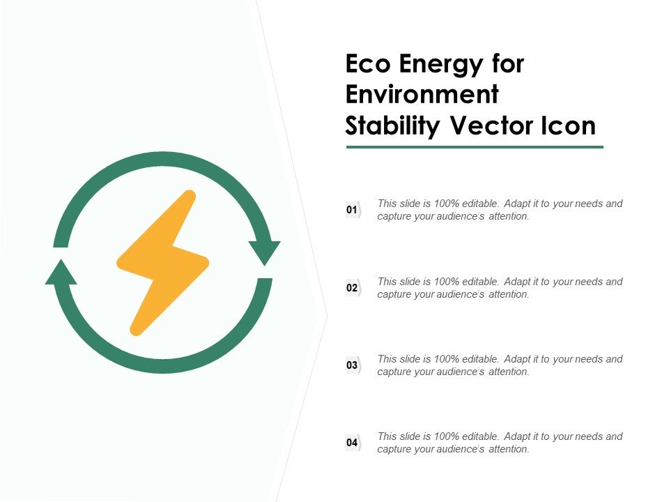 Eco Energy For Environment Stability Vector Icon Ppt PowerPoint Presentation File Gallery