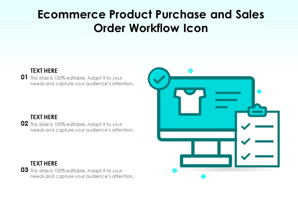 Ecommerce Product Purchase And Sales Order Workflow Icon Ppt PowerPoint Presentation Styles Summary PDF