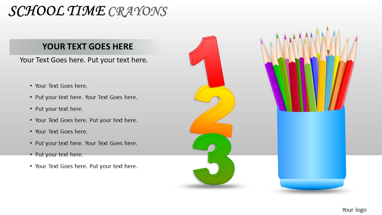 Education Kids School Time Crayons PowerPoint Slides And Ppt Diagram Templates