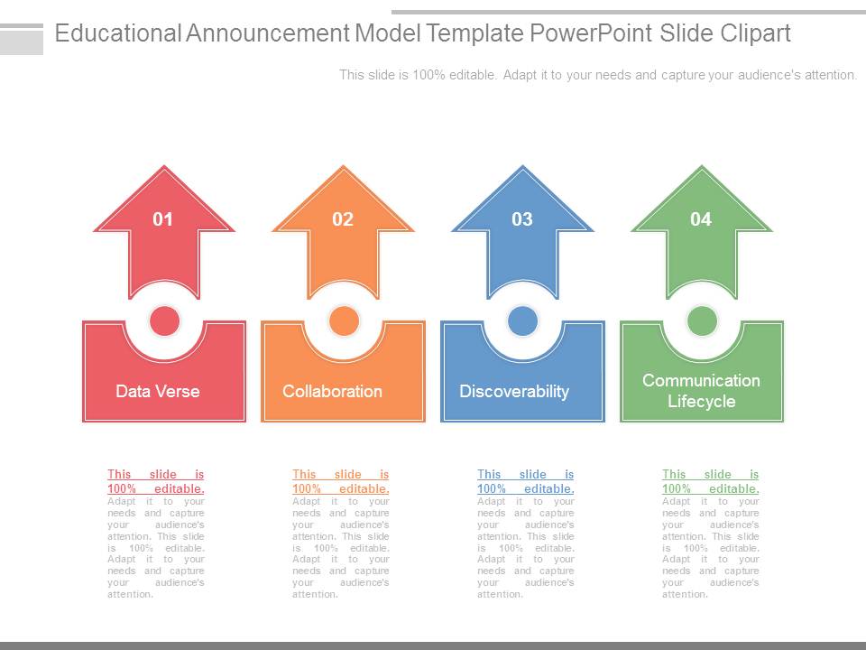 Educational Announcement Model Template Powerpoint Slide Clipart