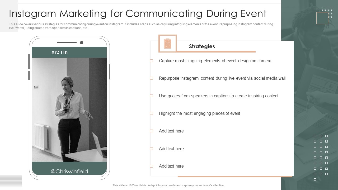 Effective Company Event Communication Tactics Instagram Marketing For Communicating During Event Brochure PDF
