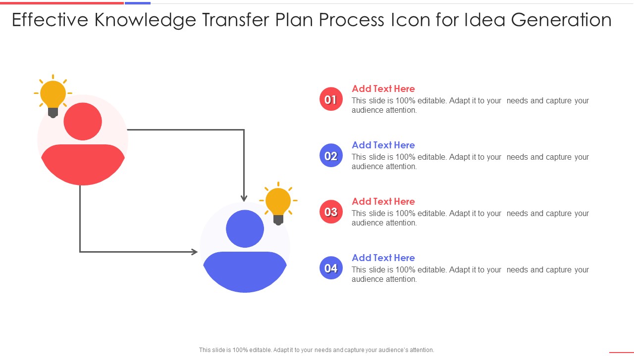 Effective Knowledge Transfer Plan Process Icon For Idea Generation Themes PDF