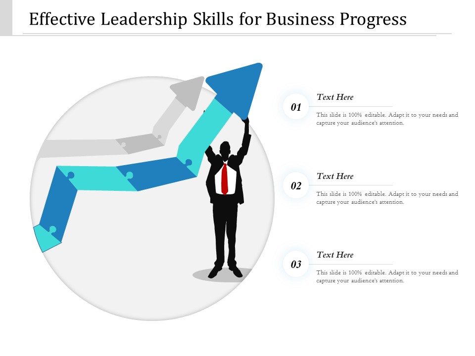 Effective Leadership Skills For Business Progress Ppt PowerPoint Presentation Infographic Template Vector PDF