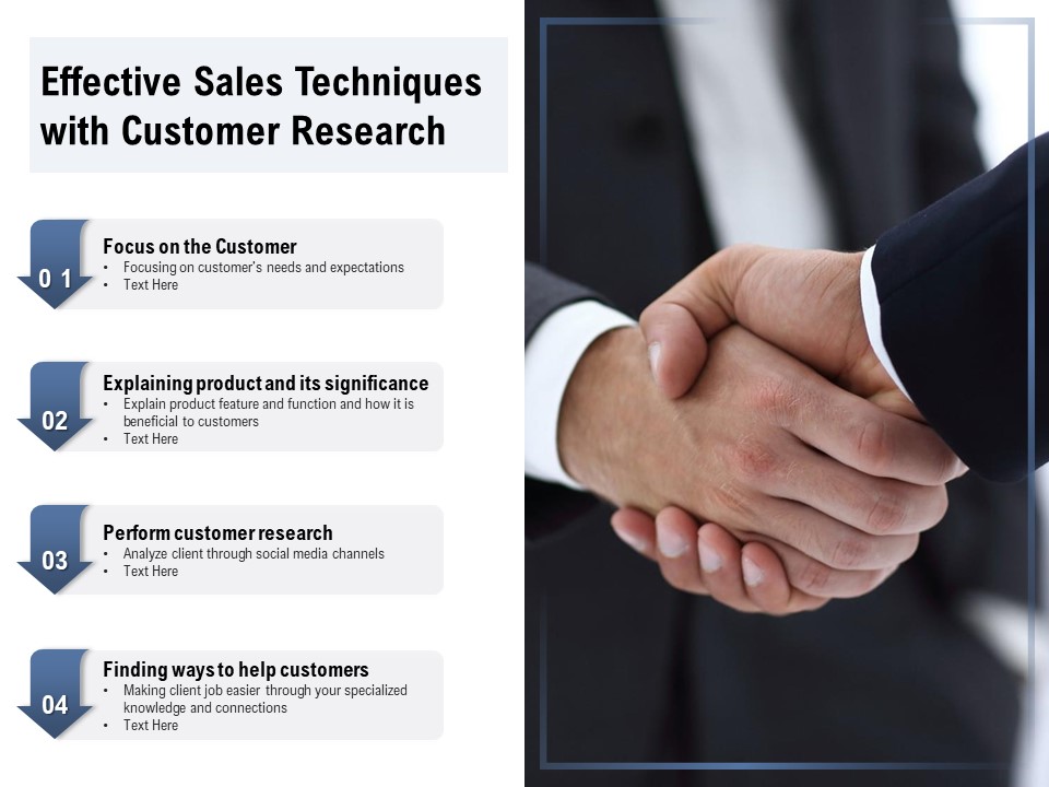 Effective Sales Techniques With Customer Research Ppt PowerPoint Presentation Icon Example File