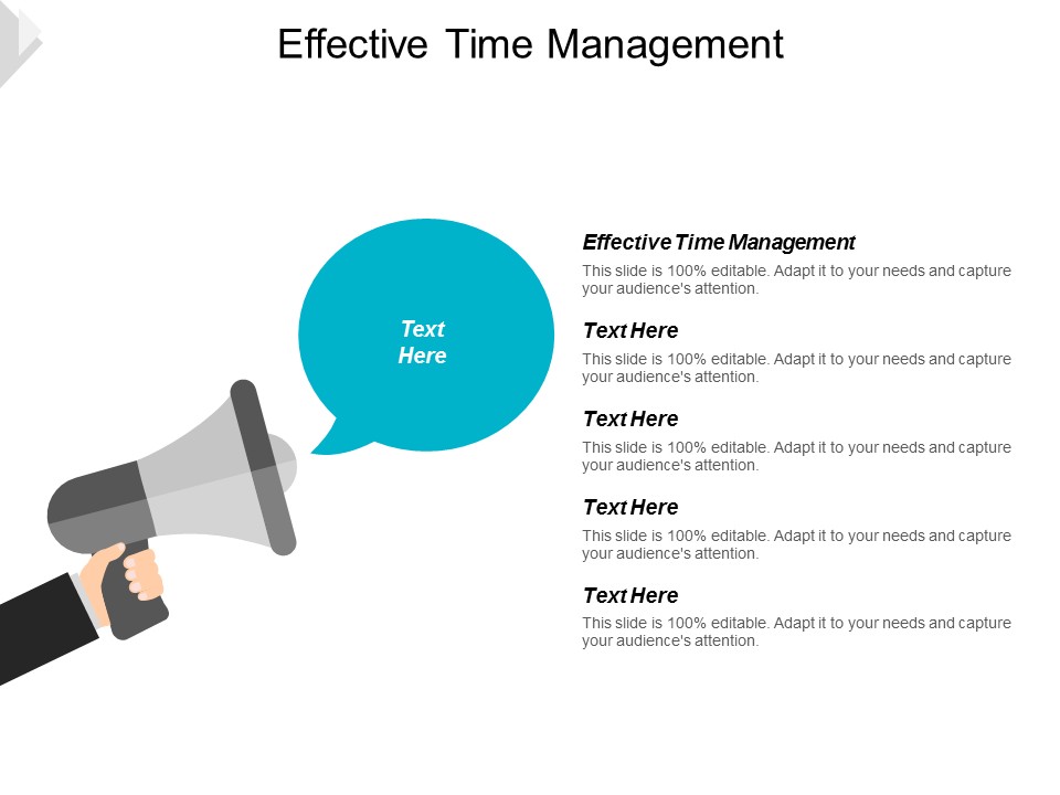 Effective Time Management Ppt Powerpoint Presentation Outline File Formats Cpb