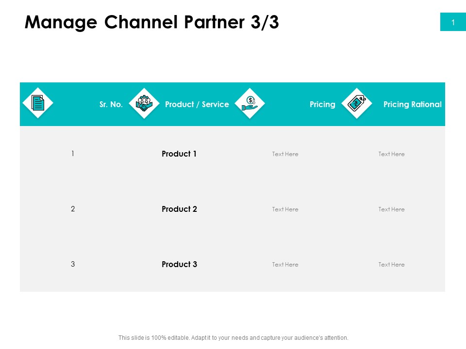 Effectivity Associated To Target Market Manage Channel Partner Service Icons PDF