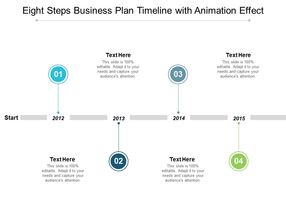 Eight Steps Business Plan Timeline With Animation Effect Ppt PowerPoint Presentation Infographic Template Smartart