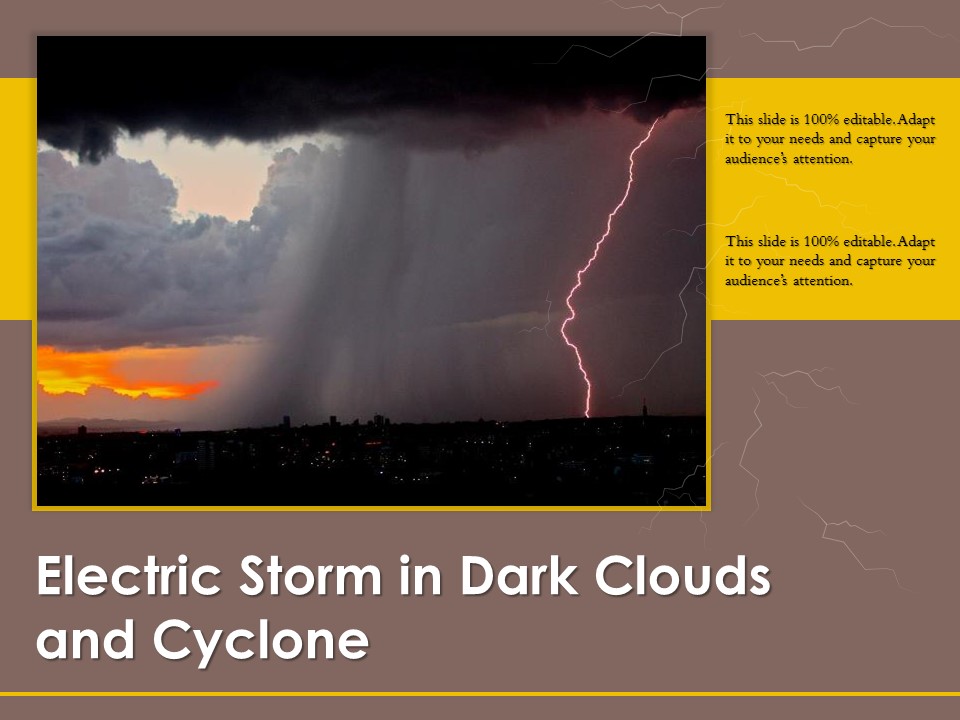 Electric Storm In Dark Clouds And Cyclone Ppt PowerPoint Presentation Inspiration Structure PDF
