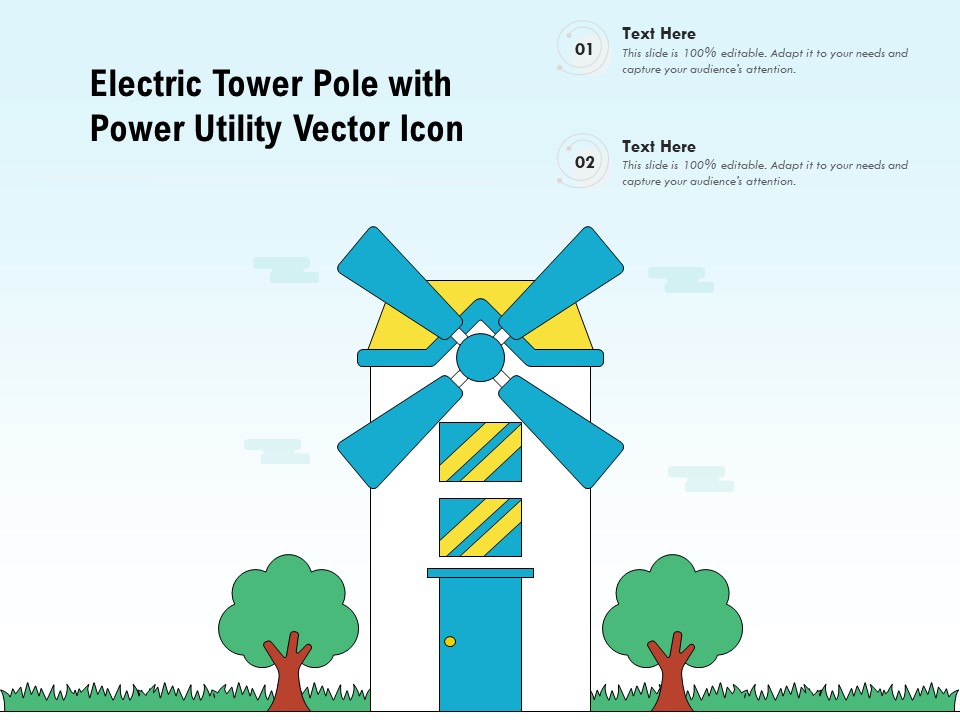 Electric Tower Pole With Power Utility Vector Icon Ppt PowerPoint Presentation File Mockup PDF
