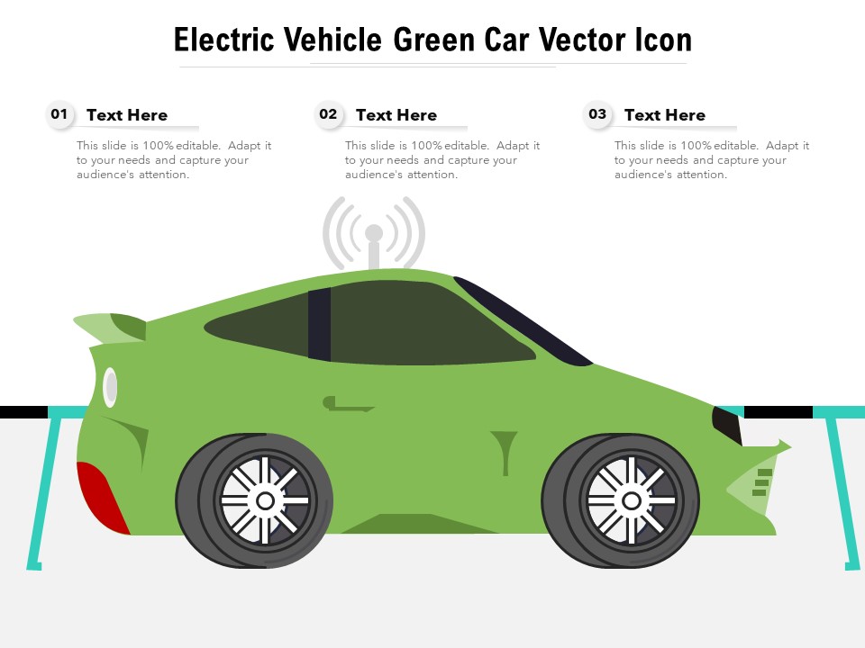 Electric Vehicle Green Car Vector Icon Ppt PowerPoint Presentation Slides Sample PDF