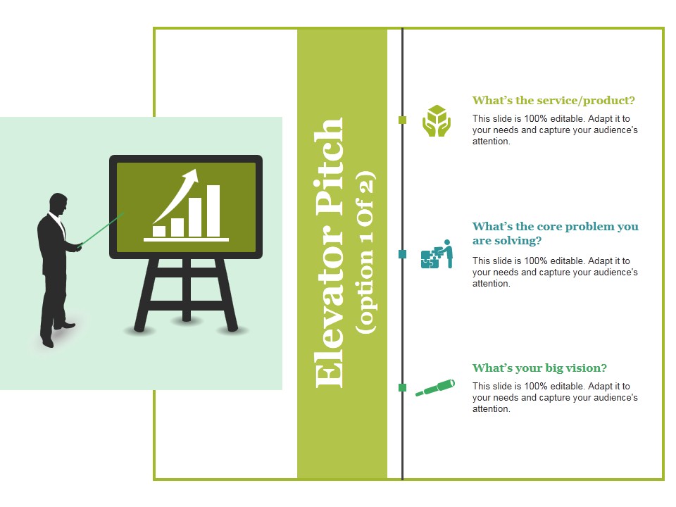 Elevator Pitch Template 1 Ppt PowerPoint Presentation Infographics Example Topics