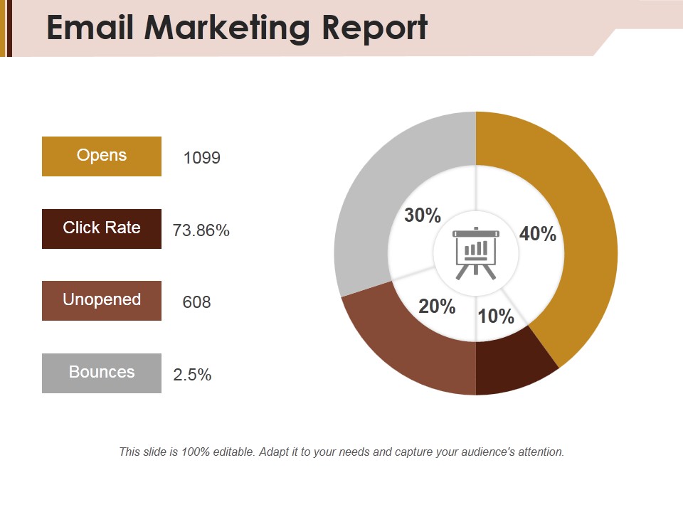 Email Marketing Report Ppt Powerpoint Presentation Infographic Template Icons