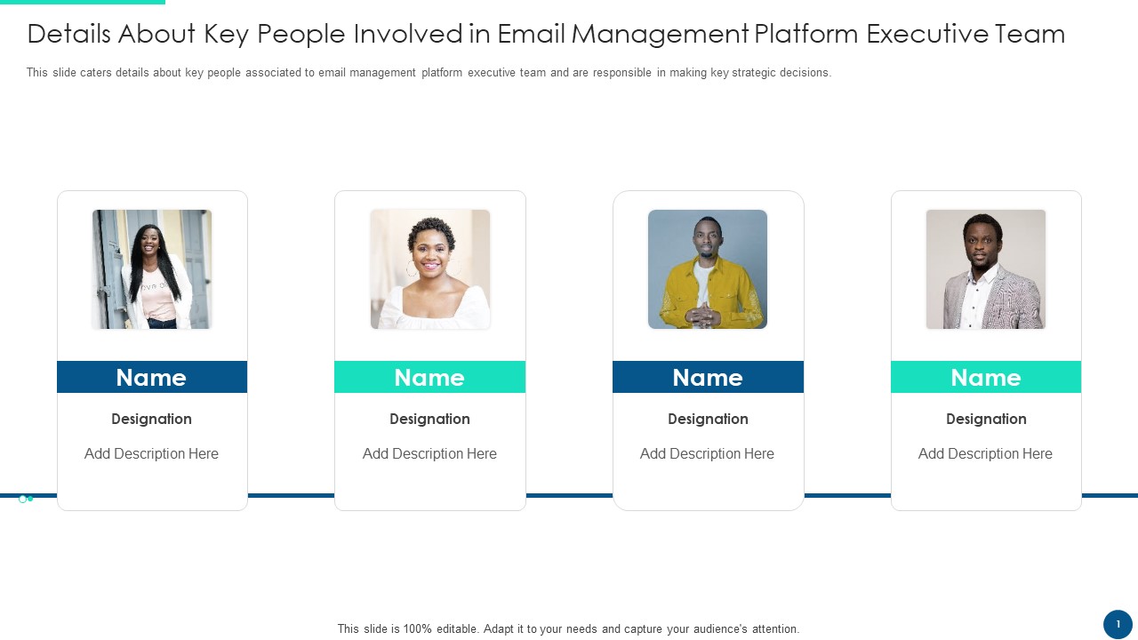 Email Platform Fundraising Details About Key People Involved In Email Management Platform Executive Team Slides PDF