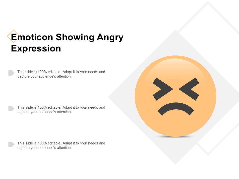 Emoticon Showing Angry Expression Ppt PowerPoint Presentation Icon Professional