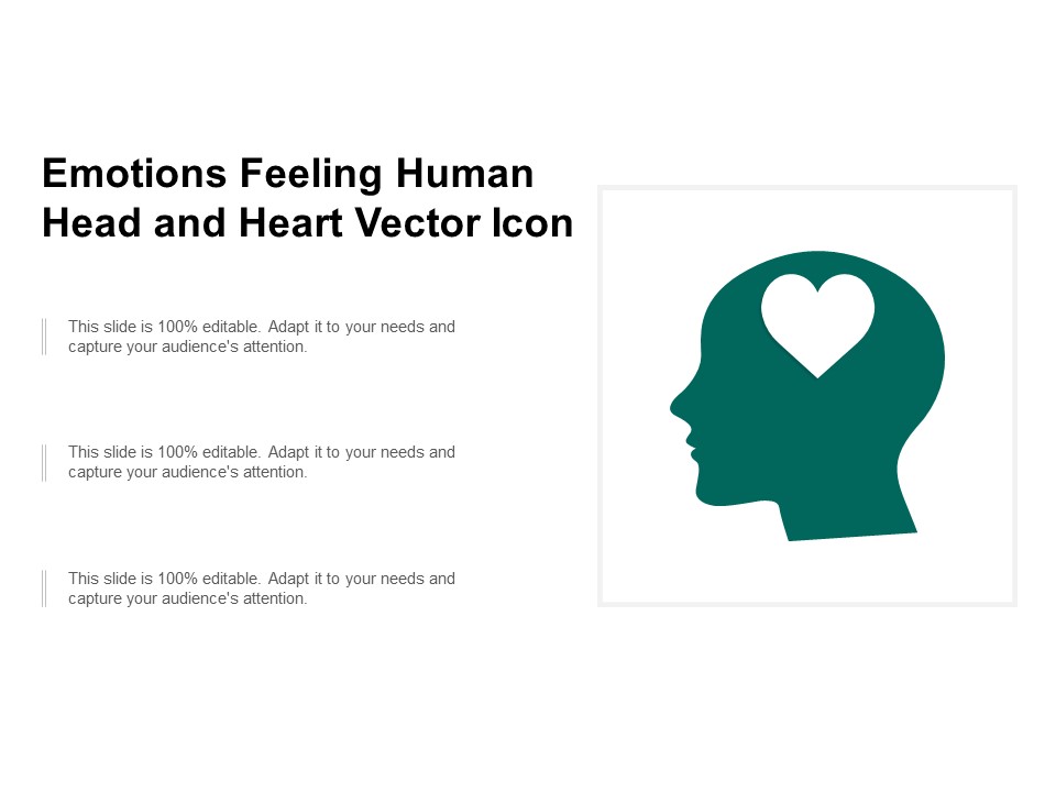 Emotions Feeling Human Head And Heart Vector Icon Ppt PowerPoint Presentation Pictures Designs
