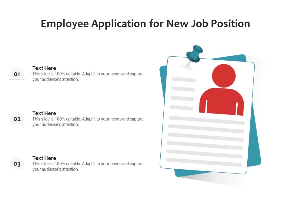 Employee Application For New Job Position Ppt PowerPoint Presentation File Icon PDF