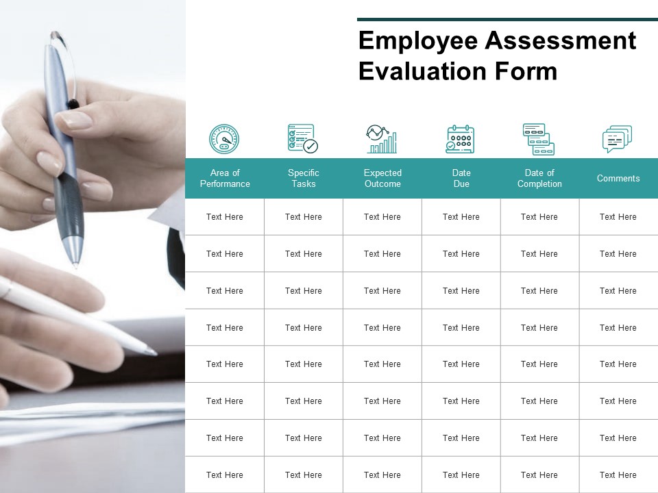 Employee Assessment Evaluation Form Ppt PowerPoint Presentation Slides Layout