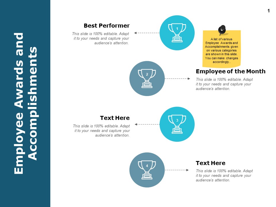 Employee Awards And Accomplishments Ppt PowerPoint Presentation Design Templates