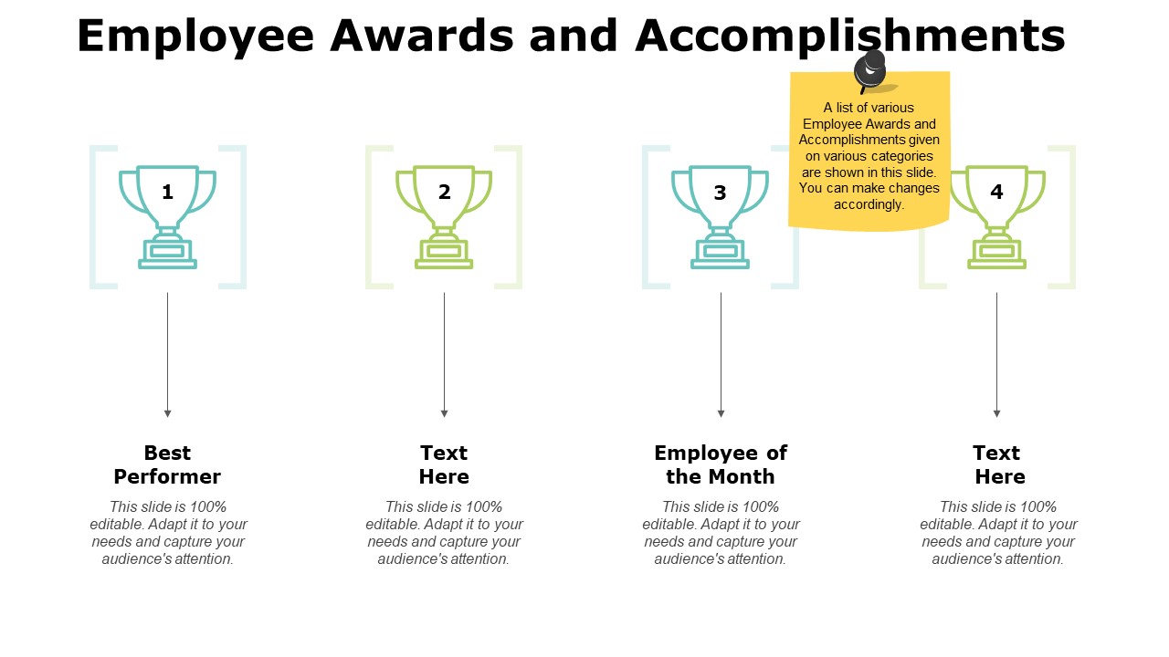 Employee Awards And Accomplishments Ppt PowerPoint Presentation Infographic Template Graphics Design