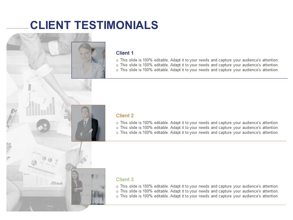 Employee Compensation Proposal Client Testimonials Ppt Infographic Template Background PDF