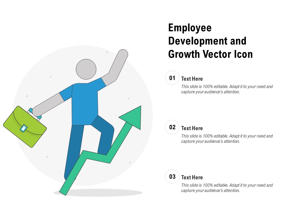 Employee Development And Growth Vector Icon Ppt PowerPoint Presentation File Picture PDF