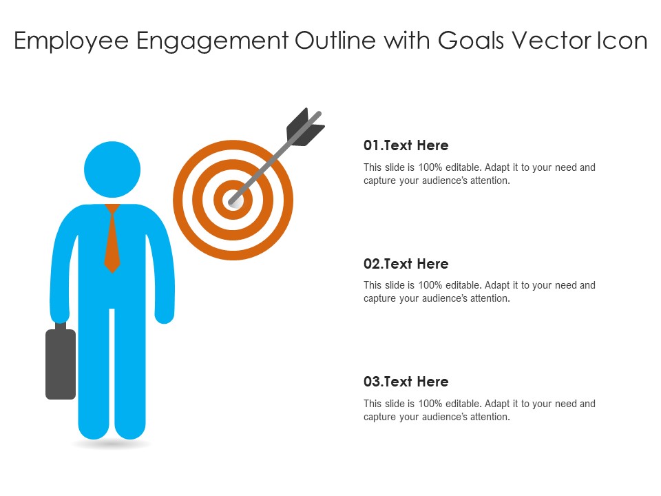 Employee Engagement Outline With Goals Vector Icon Ppt PowerPoint Presentation Layouts Smartart PDF