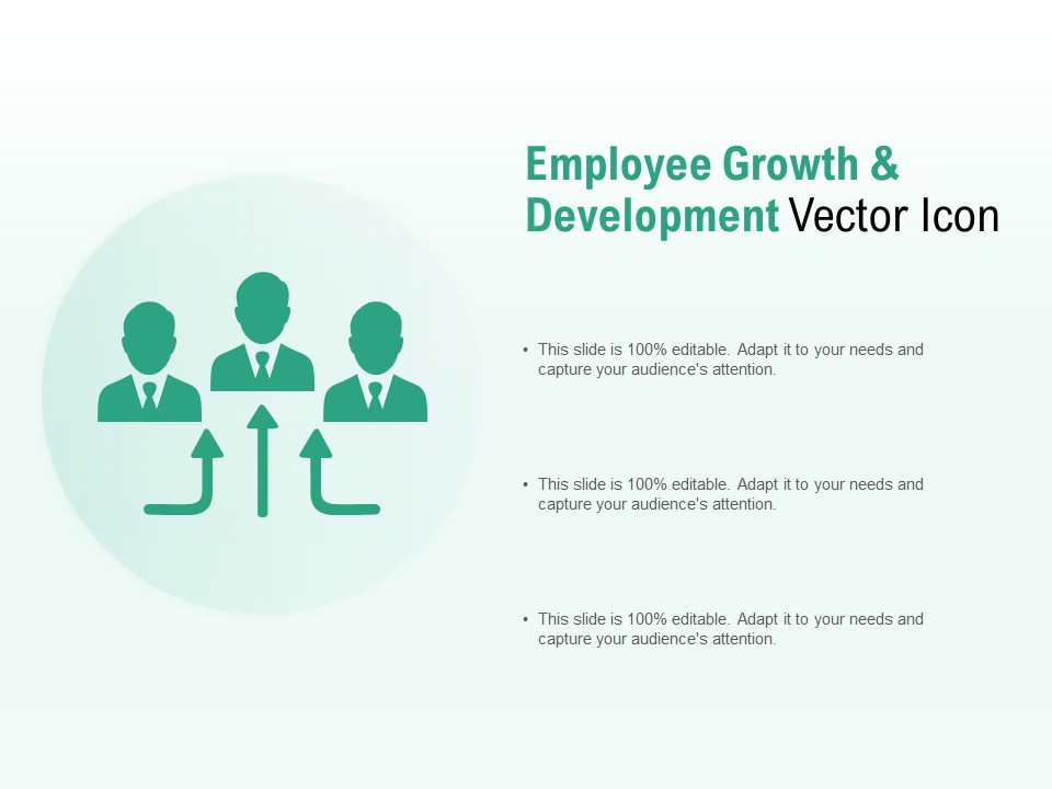 Employee Growth And Development Vector Icon Ppt PowerPoint Presentation Portfolio Microsoft