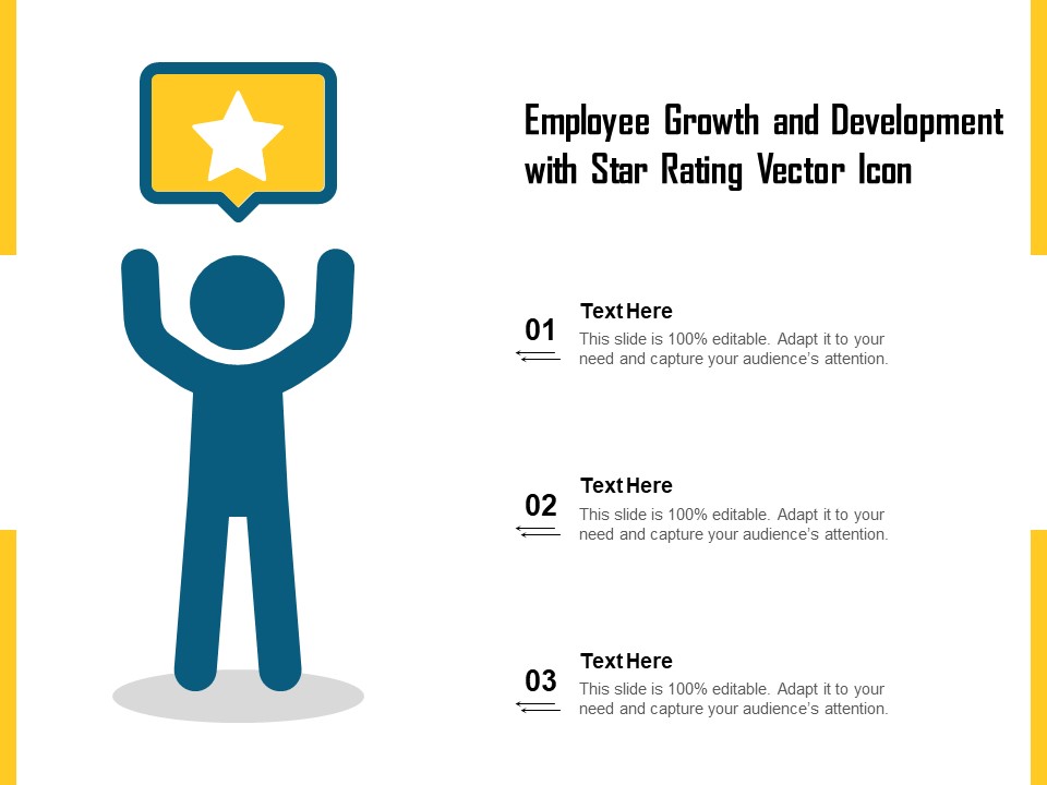 Employee Growth And Development With Star Rating Vector Icon Ppt PowerPoint Presentation Gallery Design Ideas PDF