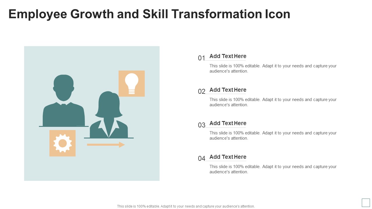 Employee Growth And Skill Transformation Icon Download PDF