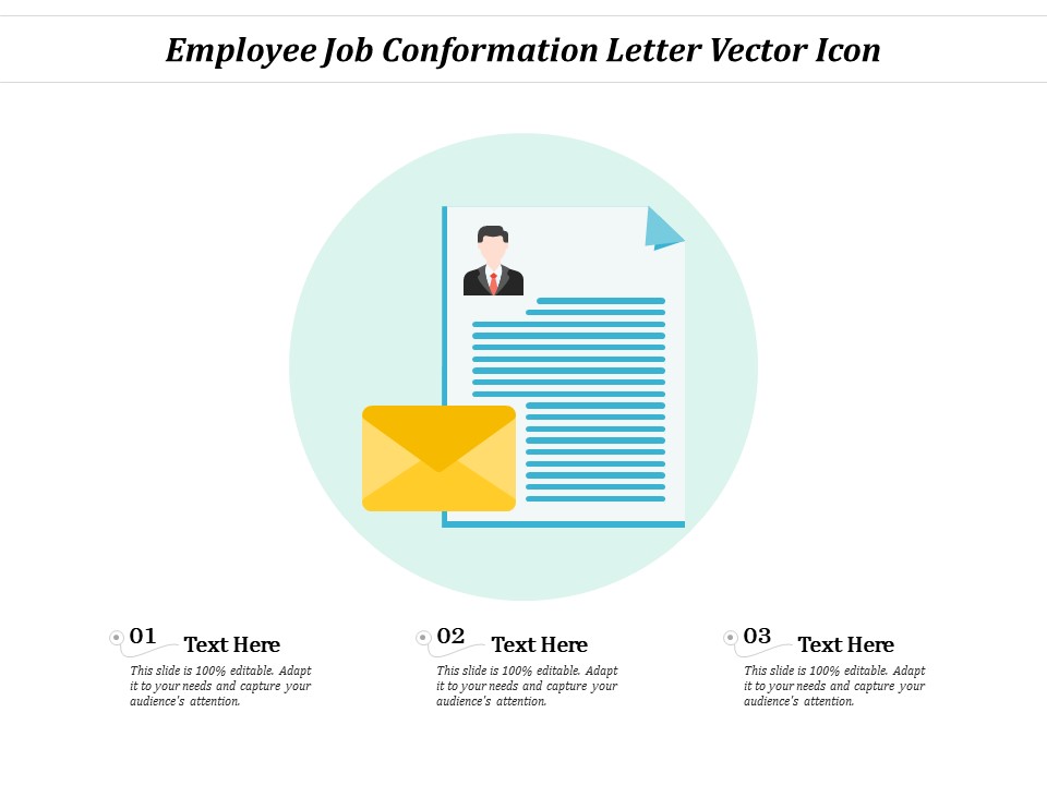Employee Job Conformation Letter Vector Icon Ppt PowerPoint Presentation Inspiration Elements PDF