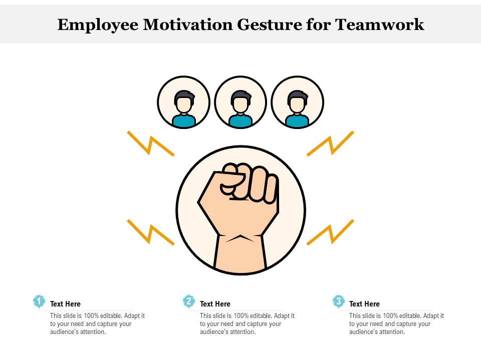 Employee Motivation Gesture For Teamwork Ppt PowerPoint Presentation File Background Image PDF