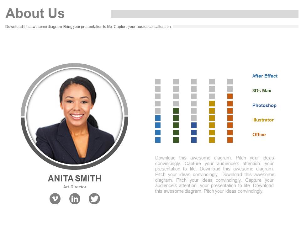 Employee Profile For About Us Slide Powerpoint Slides