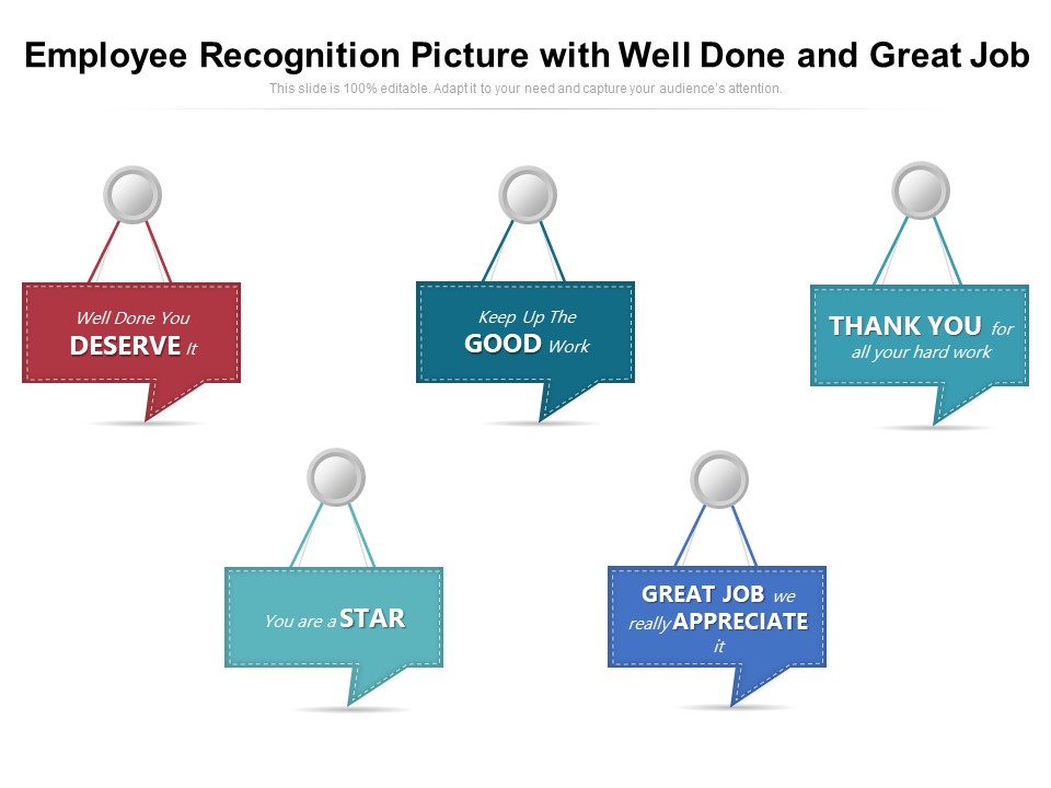 Employee Recognition Picture With Well Done And Great Job Ppt PowerPoint Presentation Gallery Slide PDF