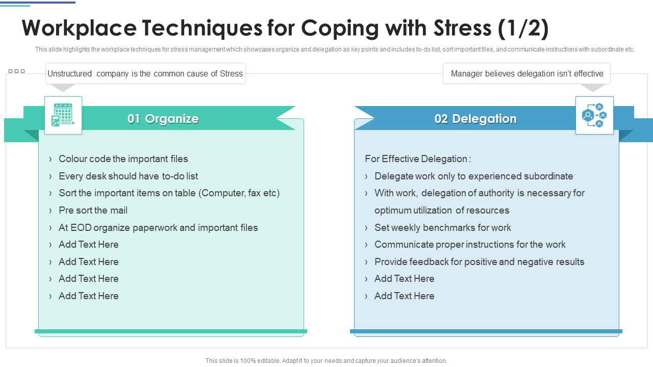 Employee Stress Management Methods Workplace Techniques For Coping With Stress Ideas PDF
