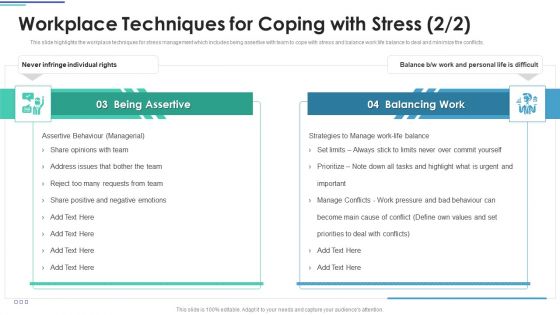 Employee Stress Management Methods Workplace Techniques For Coping With Stress Ideas PDF