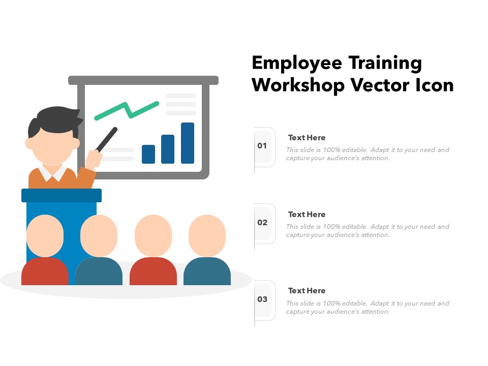 Employee Training Workshop Vector Icon Ppt PowerPoint Presentation Gallery Background Designs PDF