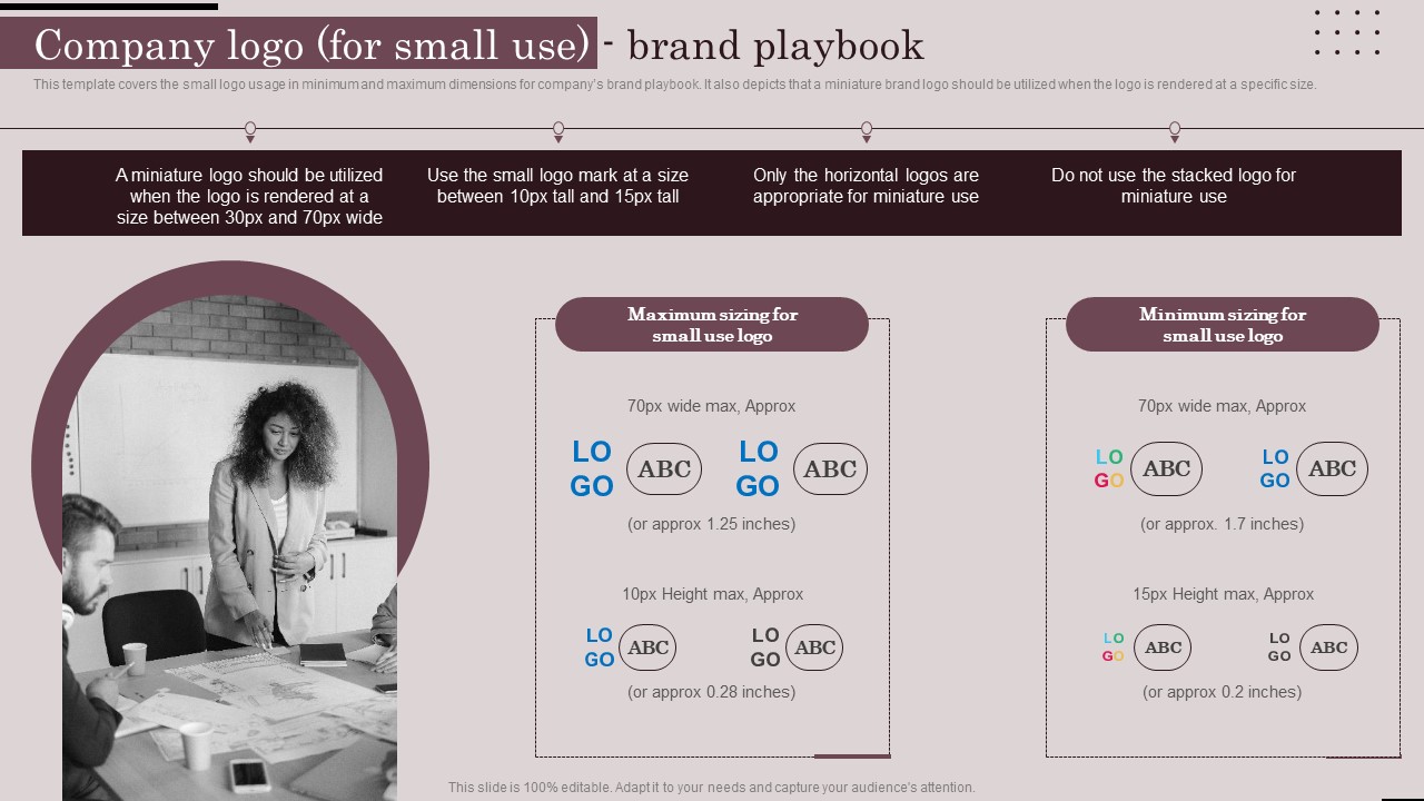 Employer Branding Playbook Company Logo For Small Use Brand Playbook Portrait PDF