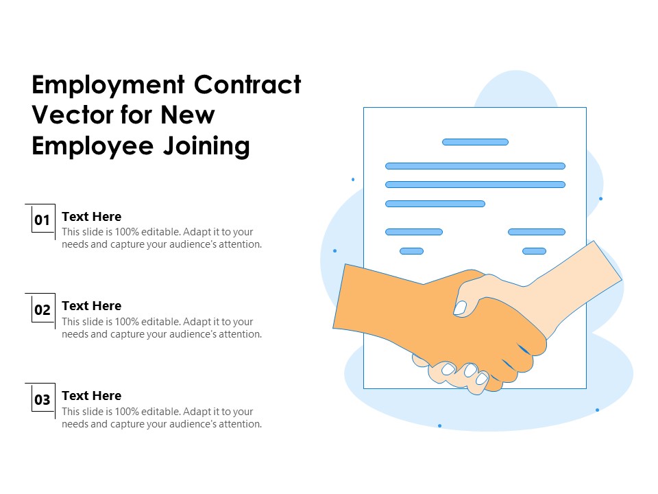 Employment Contract Vector For New Employee Joining Ppt PowerPoint Presentation File Picture PDF