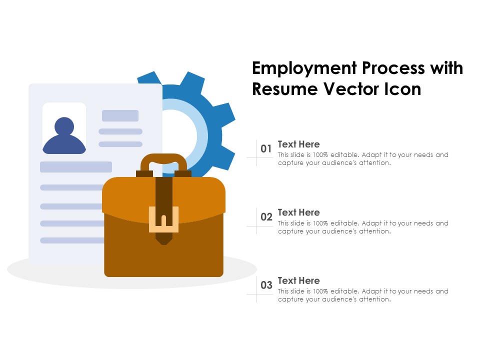 Employment Process With Resume Vector Icon Ppt PowerPoint Presentation Gallery Images PDF