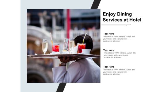 Enjoy Dining Services At Hotel Ppt PowerPoint Presentation Summary Example Introduction