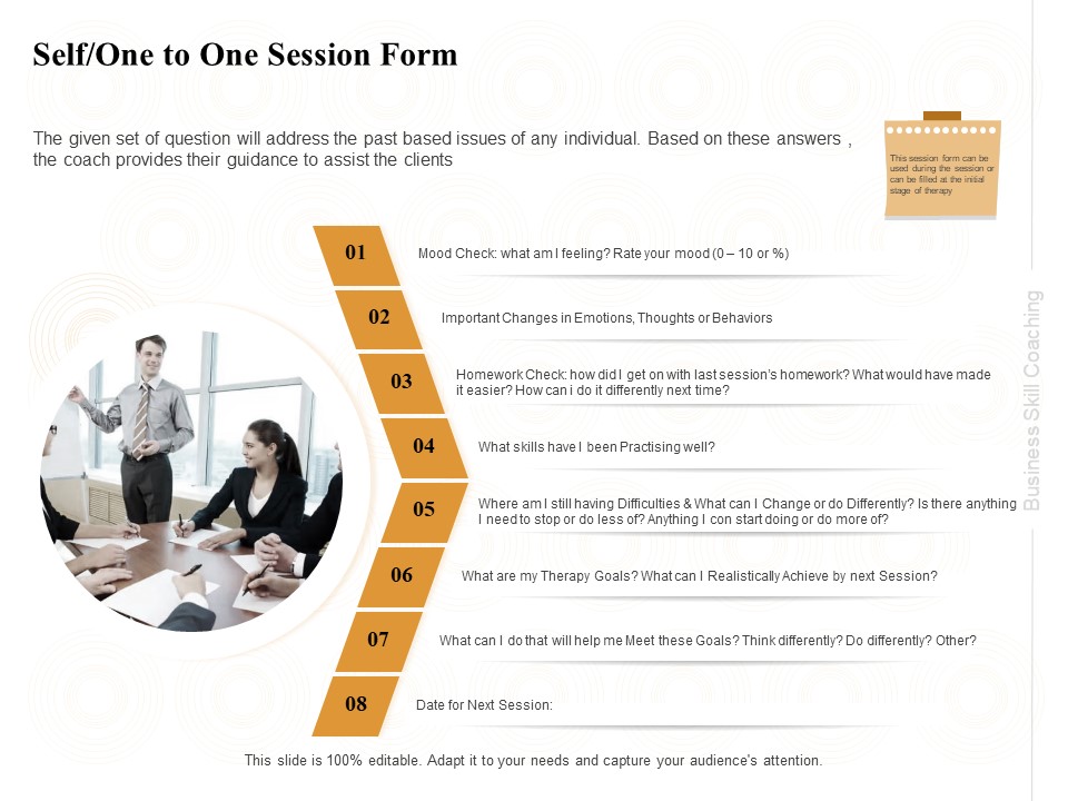 Enterprise Capabilities Training Self One To One Session Form Ppt PowerPoint Presentation Model Show PDF