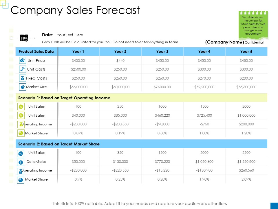 Enterprise Management Company Sales Forecast Elements PDF