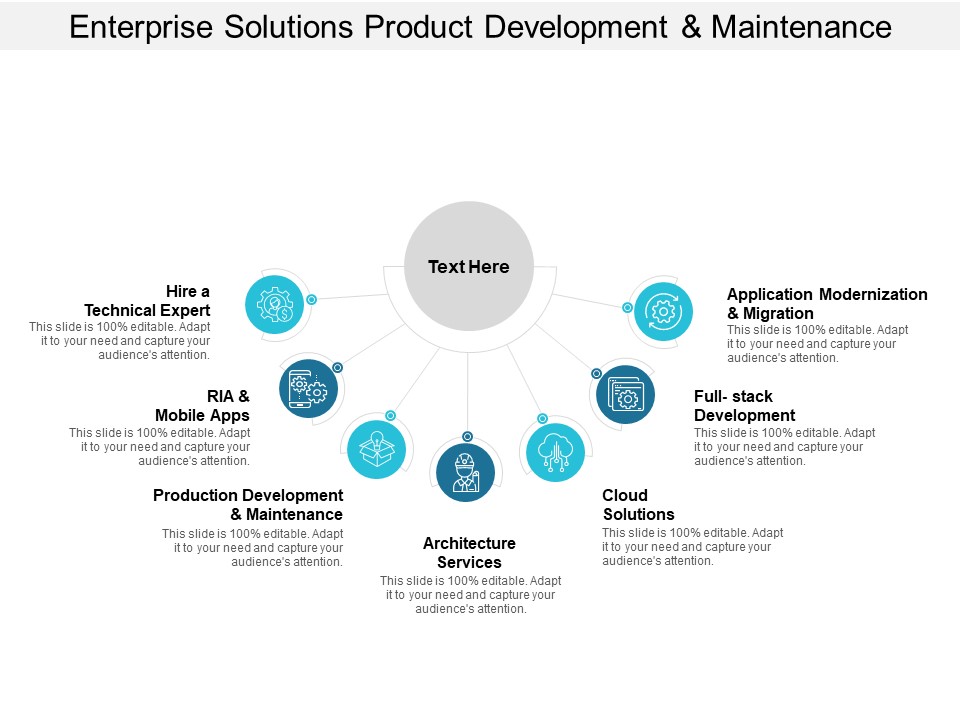Enterprise Solutions Product Development And Maintenance Ppt PowerPoint Presentation Styles Layouts