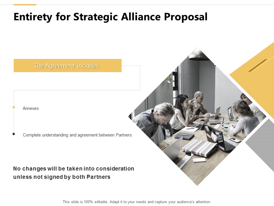 Entirety For Strategic Alliance Proposal Teamwork Ppt PowerPoint Presentation Show Graphics