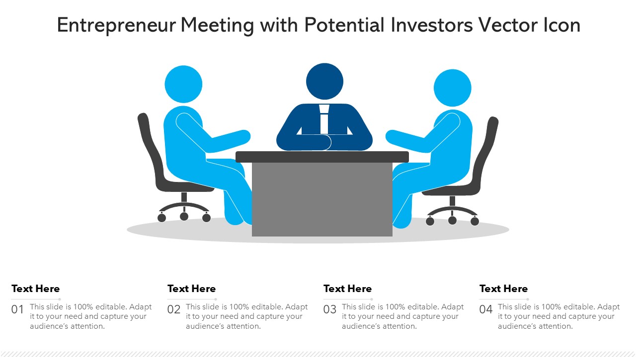 Entrepreneur Meeting With Potential Investors Vector Icon Ppt PowerPoint Presentation File Influencers PDF